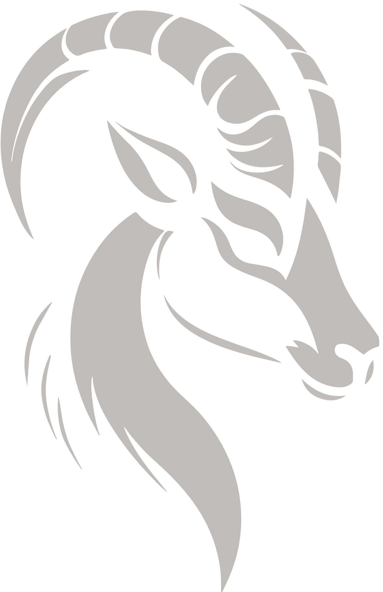 Media Goat's logo, a vector graphic of a grey goat profile.